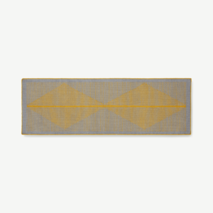 Camden Wool Runner 66 x 200cm, Grey and Mustard