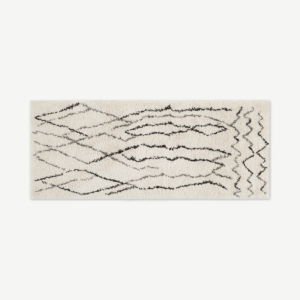 Cecily Runner, 80 x 200cm, Off White & Grey