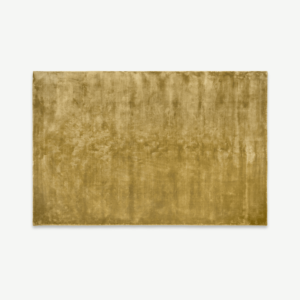Merkoya Luxury Viscose Rug, Large 160 x 230cm, Antique Gold