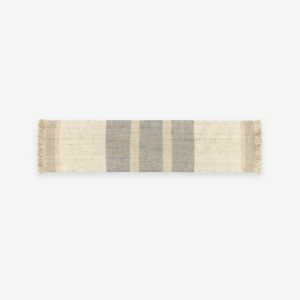 Varzea Jute Wool Runner 66 x 250cm, Natural/Blue
