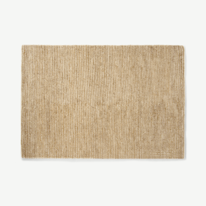 Mumbi Textured Wool & Jute Rug, Extra Large 200 x 300cm, Natural