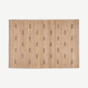 Reza Jute Rug, Large 160 x 230 cm, Natural & Black