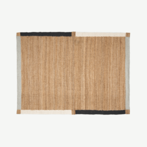 Zambo Jute Rug, Large 160 x 230 cm, Natural & Black